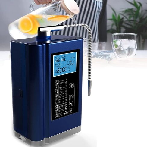 Water Purifier Machine, Alkaline Water Ionizer, Acid-Alkaline Water Filter System Ph 3.5-10.5 Up to -800Mv Orp, 8000 Liters Per Filter, Auto-Cleaning,Blue-White in Saudi Arabia