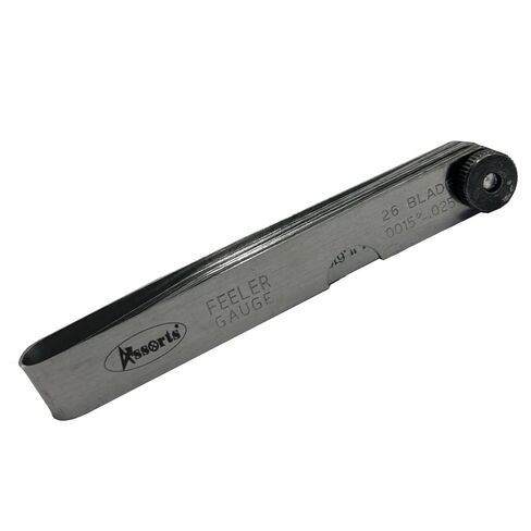 ASSORTS Feeler Gauge – 26 Blades (.0015" to .025") | Stainless Steel Thickness Gauge Tool for Automotive, Engineering & Valve Adjustment in Saudi Arabia