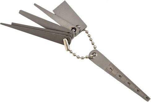 for Stainless Steel Gap Gauge Set 1-5mm/1.5-5.5mm/2-6mm/2.5-6.5mm/1-6mm/3-7.5mm/20mm, 7-Piece Tapered Feeler Gauge with Pocket-Sized Ruler in Saudi Arabia