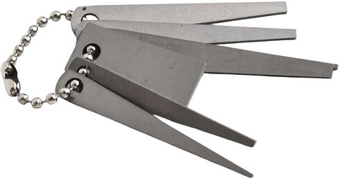 for Stainless Steel Gap Gauge Set 1-5mm/1.5-5.5mm/2-6mm/2.5-6.5mm/1-6mm/3-7.5mm/20mm, 7-Piece Tapered Feeler Gauge with Pocket-Sized Ruler in Saudi Arabia