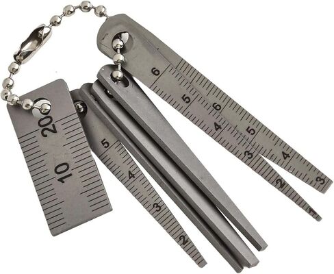 for Stainless Steel Gap Gauge Set 1-5mm/1.5-5.5mm/2-6mm/2.5-6.5mm/1-6mm/3-7.5mm/20mm, 7-Piece Tapered Feeler Gauge with Pocket-Sized Ruler in Saudi Arabia