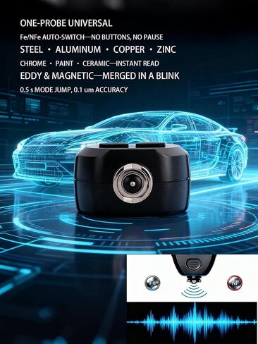 Paint Thickness Gauge for Cars | Paint Thickness Gauge for Used Car Buyers – 0-51 mil Accident-Repair Detector, Fe&NFe Auto Probe Coating Thickness Gauge, 6-Foil Calibrated Paint Meter & Depth Gauge in Kuwait