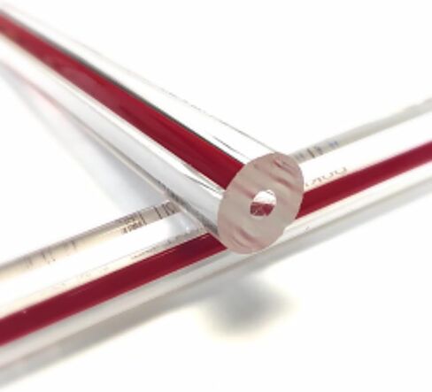 زجاج مقياس الجدار الثقيل Redline 5/8 بوصة OD | سمك الجدار الزجاجي الأنبوبي ذو الخط الأحمر 3/16 بوصة (48 بوصة) in Kuwait