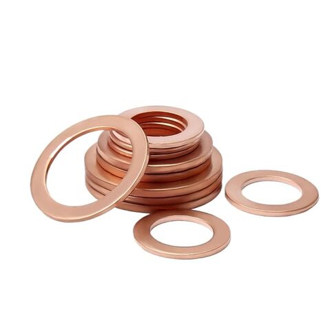 M3 /4/5 /6/8 /10/12 /14/16 /18/20 /22/24 /27/30 Boat Red Brass Copper Crush Sealing Washer Flat Seal Ring Gasket DIN7603(M6x12x1 (20pcs)) in Saudi Arabia