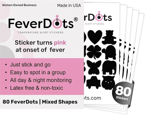 Fever Alert Stickers in Shapes and Hearts (Variety Shapes, 16 Count) in Kuwait