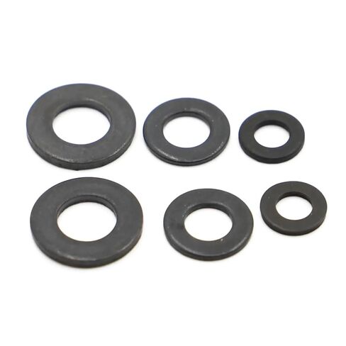 M2 /2.5/3 /4/5 /6/8 /10/12 /14/16 /20/22 /24 Black Grade 8. Carbon Steel Flat Washer Gasket Pad GB97 DIN125(50pcs M6) in Saudi Arabia
