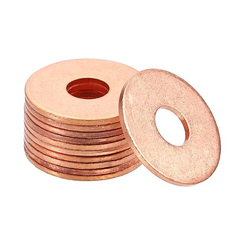 20-200pcs Copper 1mm/1.5mm Flat Washers Screw Bolt Metal Rings Fasteners Kits(30Pcs 8x18x1mm) in Saudi Arabia