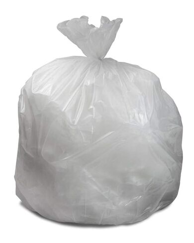 Trash Can Liners, Premium HDPE Natural coreless Rolls, 45 Gallon, 40" Width x 48" Length, 16 Micron (Pack of 250) in Saudi Arabia