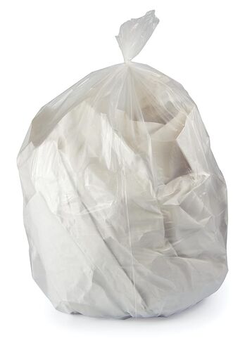 Eco-Blend Max 40-45 Gallon Can Liner by Heritage Bag Co. (150 Pack) 40"x46" 0.8mil Clear. Made with 30% PCR in Saudi Arabia