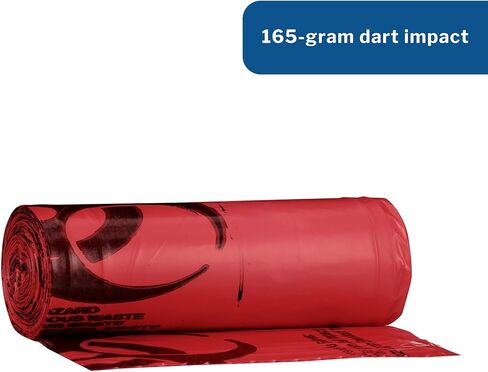McKesson Infectious Waste Bag, Biohazard, Star Sealed Bottom, Red, 1.25 Mil, 40 to 45 gal, 40 in X 46 in, 150 Count in Saudi Arabia