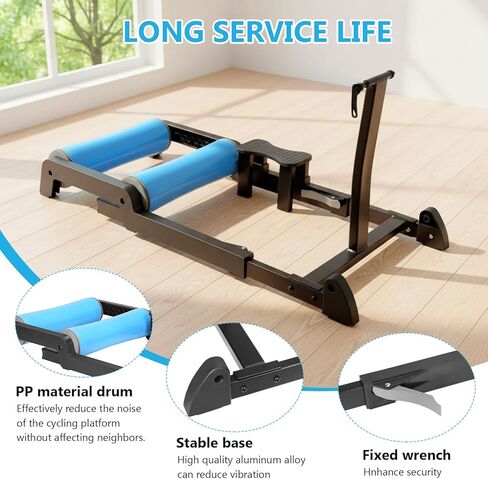 Indoor Bike Resistance Trainer, Detachable Stationary Bicycle Roller, Aluminum Alloy Anti Slip Home Cycling Trainer, Adjustable Fitness Equipment for Mountain Road Bike Racing Strength Training in Saudi Arabia