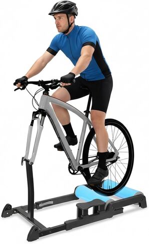Indoor Bike Resistance Trainer, Detachable Stationary Bicycle Roller, Aluminum Alloy Anti Slip Home Cycling Trainer, Adjustable Fitness Equipment for Mountain Road Bike Racing Strength Training in Saudi Arabia