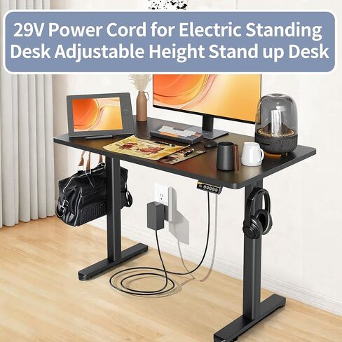 29V Power Cord for Standing Desk, Replacement Charger Compatible with Claiks P1.01.001 P101001 40" 48" 55" 63" Inches Electric Standing Desk Adjustable Height Stand up Desk YH-K290018-C Adapter in Saudi Arabia