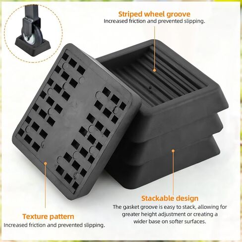 4pcs Griddle Leveling Shims Kit 1/4" Wedges for Tables Leveling Shims Furniture Shim Grill Levelers Shim and Wedges for Levelings(Color:Black) in Kuwait