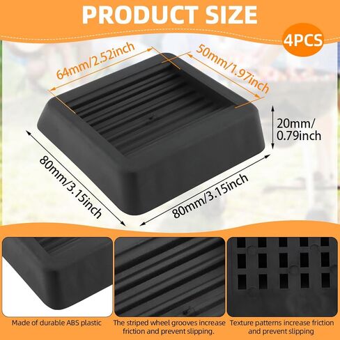 4pcs Griddle Leveling Shims Kit 1/4" Wedges for Tables Leveling Shims Furniture Shim Grill Levelers Shim and Wedges for Levelings(Color:Black) in Saudi Arabia