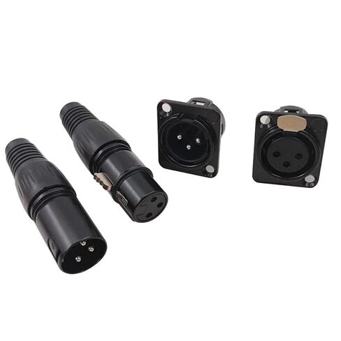 5Pcs XLR Metal Socket YS145 YS146 Male and Female 3-pin Microphone Connector YS145BG YS146BG Balanced Plugs(Male Socket 5PCS) in Saudi Arabia
