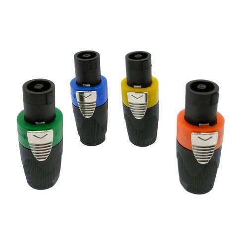 Speaker Power Connector 4 Pole Plugs Male Audio 1Pcs(Blue) in Saudi Arabia