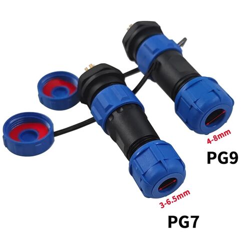 SP1310 SP1312 Connector SP13 2pin 3pin 4pin 5pin 6pin 7pin 9pin IP68 Connectors Plugs and Socket 1Pcs(PG7-4PIN) in Saudi Arabia