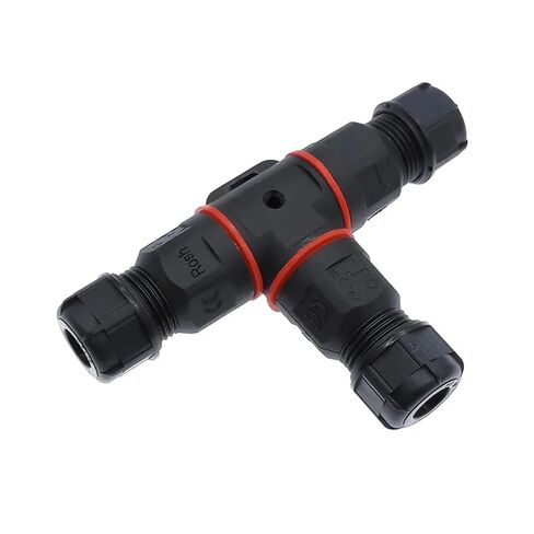 IP68 Connector T Shape 3 Pin 250V 24A Cable Wire Gland Sleeve Quick Connect 1Pcs in Saudi Arabia