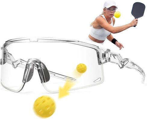 Pickleball Glasses for Men Women, Auto-Tinting Pickleball Safety Glasses with ANSI Z87.1,Pickleball Eye Protection in Kuwait