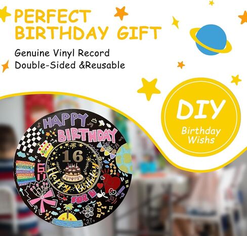 Graduation Guest Book Alternative to Sign 2025, Vinyl Record Guestbook Supports DIY, Happy Birthday Guest Book, Farewell Guest Book, Unique Gift for Vinyl Record Lovers in Kuwait