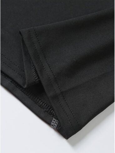 Men's Quick-Dry Stretch Fitness Shirt- High Neck Long Sleeve Workout Top (Black,Medium) in Saudi Arabia