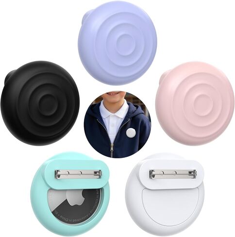 Airtag Holder Keychain Case, 2-Pack Silicone Protective Cover with Key Ring for Apple Airtag, Durable and Lightweight Design for Keys, Bags, Pets, and More-Pink in Saudi Arabia