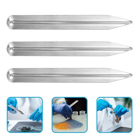 3pcs Stainless Steel Lab Spatula Curved Pointed End Mixing Scoop for Precise Transfer of Powders Pastes Beads and Jewelry in Laboratory Classroom and Craft Applications in Saudi Arabia