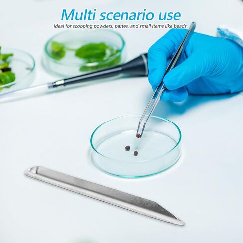 3pcs Stainless Steel Lab Spatula with Curved Rounded Pointed Ends for Efficient Scooping Mixing and Transferring Powders Pastes Jewelry Materials in Classroom and Laboratory Use in Saudi Arabia