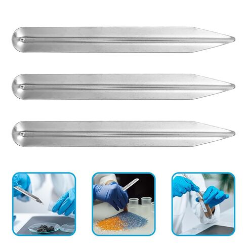 3pcs Stainless Steel Lab Spatula with Curved Rounded Pointed Ends for Efficient Scooping Mixing and Transferring Powders Pastes Jewelry Materials in Classroom and Laboratory Use in Saudi Arabia