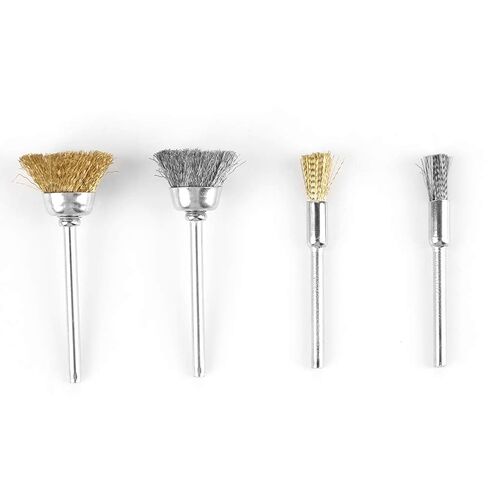 36pcs Polishing Wheel Set, Brass Wire Steel Wire Brush Kit with Pen Flat Cup Shaped Wheels - Durable Material, Versatile Rotary Tool Accessories for Rust Removal and Surface in Saudi Arabia