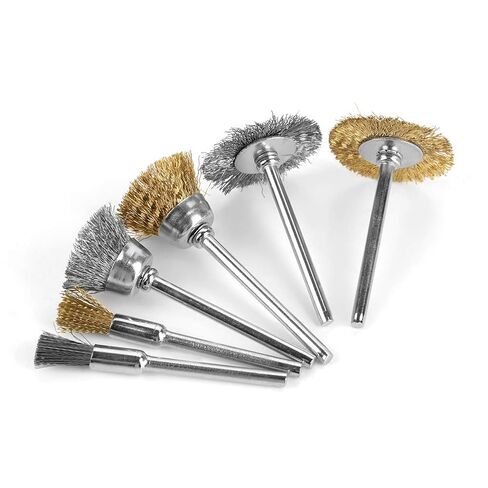36pcs Polishing Wheel Set, Brass Wire Steel Wire Brush Kit with Pen Flat Cup Shaped Wheels - Durable Material, Versatile Rotary Tool Accessories for Rust Removal and Surface in Saudi Arabia