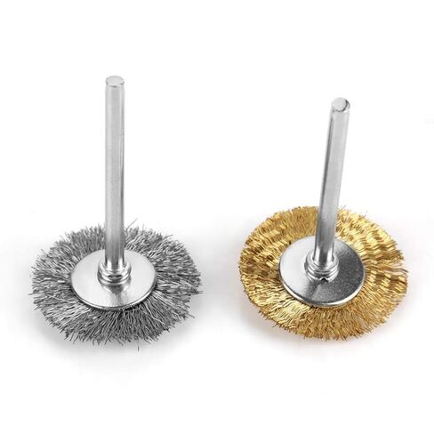 36pcs Polishing Wheel Set, Brass Wire Steel Wire Brush Kit with Pen Flat Cup Shaped Wheels - Durable Material, Versatile Rotary Tool Accessories for Rust Removal and Surface in Saudi Arabia