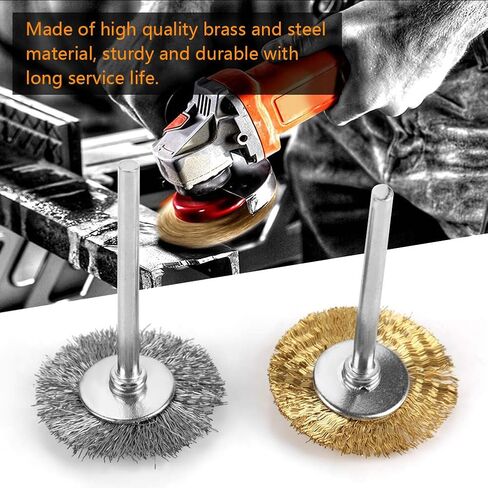 36pcs Polishing Wheel Set, Brass Wire Steel Wire Brush Kit with Pen Flat Cup Shaped Wheels - Durable Material, Versatile Rotary Tool Accessories for Rust Removal and Surface in Saudi Arabia