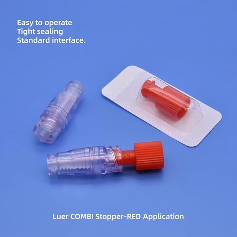 100 عبوة من غطاء أحمر بقفل luer، موصل قفل مزدوج، مجموعة وظائف مزدوجة للذكور/الإناث، تنطبق على حقنة قفل luer in Kuwait