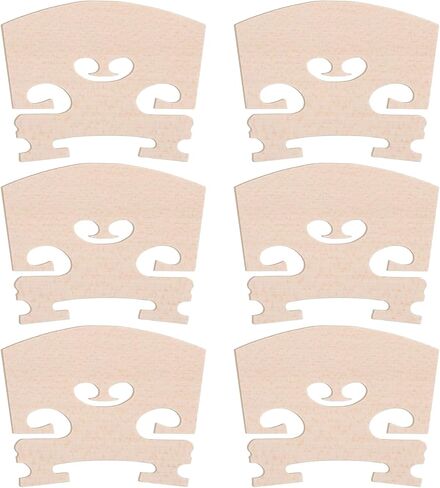 6 Pack Violin Bridge 4/4 Full Size, Pre-Cut Violin Bridge Tool Fine Grade Maple Violins Parts Sound Volume Violins Parts for Fit Most 4/4 in Saudi Arabia