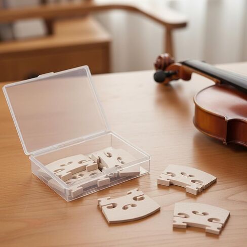 6 Pack Violin Bridge 4/4 Full Size, Pre-Cut Violin Bridge Tool Fine Grade Maple Violins Parts Sound Volume Violins Parts for Fit Most 4/4 in Saudi Arabia