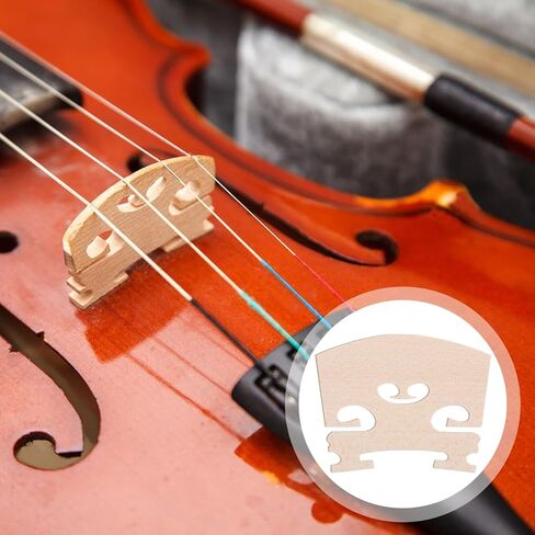 6 Pack Violin Bridge 4/4 Full Size, Pre-Cut Violin Bridge Tool Fine Grade Maple Violins Parts Sound Volume Violins Parts for Fit Most 4/4 in Saudi Arabia