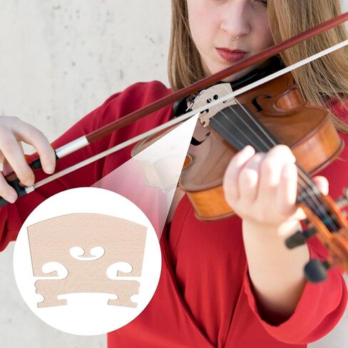 6 Pack Violin Bridge 4/4 Full Size, Pre-Cut Violin Bridge Tool Fine Grade Maple Violins Parts Sound Volume Violins Parts for Fit Most 4/4 in Saudi Arabia