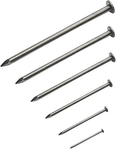 5-500PCS Wood Nails Flat Round Head Carbon Steel Decorative Furniture Hardware Wire Nail 16mm-100mm Length(2.5x50mm 50pcs) in Kuwait