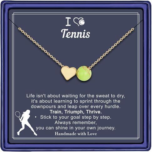 Turandoss Sports Necklace for Women, 14K Gold Plated Heart Pendant Soccer Football Basketball Necklaces for Women Gold Pickleball Volleyball Tennis Softball Necklace Gifts for Sports Lovers Fans Teams in Saudi Arabia