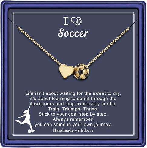 Turandoss Sports Necklace for Women, 14K Gold Plated Heart Pendant Soccer Football Basketball Necklaces for Women Gold Pickleball Volleyball Tennis Softball Necklace Gifts for Sports Lovers Fans Teams in Saudi Arabia
