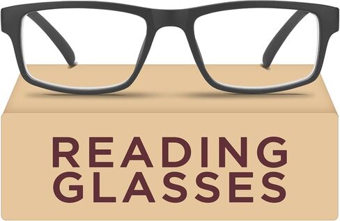 نظارات القراءة ، نظارات متينة للضوء الأزرق المضاد للوهج ، مرشح الأشعة فوق الأشعة/الوهج ، الراحة الربيع المفصلية النظارات ، نظارات عين الكمبيوتر للرجال والنساء （أسود 2.5） in Kuwait