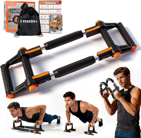 Twister Arm Trainer for Men & Women, 6 Adjustable Resistance Levels(30-120 lb) Chest Trainer with 4 Spring & Training Poster, Chest Workout Device Equipment for Chest Clip Muscle & Arm Strength in Kuwait
