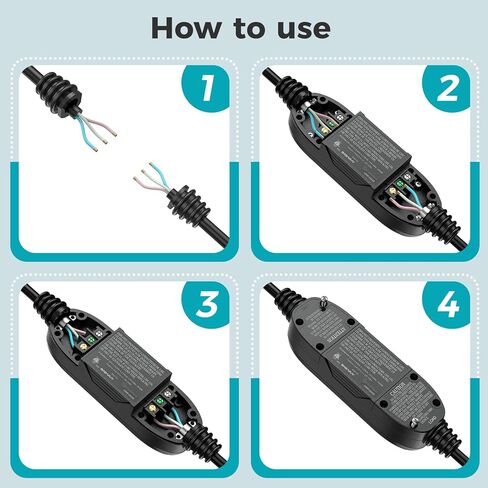 قابس GFCI مضمن 15 أمبير مع إعادة ضبط تلقائي، حماية سهلة وآمنة من الأعطال الأرضية من الدرجة الصناعية لغسالة ضغط الطاقة، حوض استحمام ساخن، مكيف الهواء، مجفف الشعر، الأدوات الخارجية، جزازات العشب in Kuwait