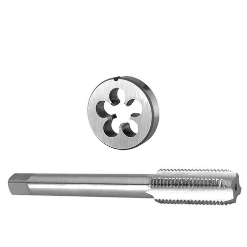 متري M10x0.5 مجموعة الصنبور والقالب باليد اليمنى، M10x0.5 HSS آلة الصنبور والقالب الدائري in Kuwait