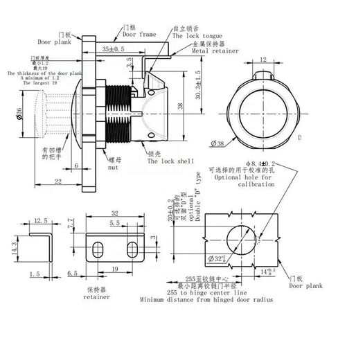 Buried Rotary Press Type Spring Latch Plastic Yacht Circular Button Lock 1Pcs(XK253B) in Saudi Arabia