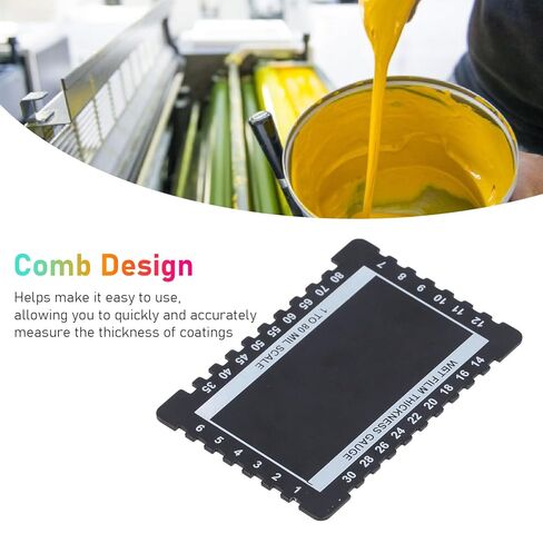Wet Film Thickness Gauge Comb: Aluminium Alloy Double Sided Wet Film Thickness Gauge Card - Mil Scale Step and Notched Gauge Gauge for Paints Resins in Saudi Arabia