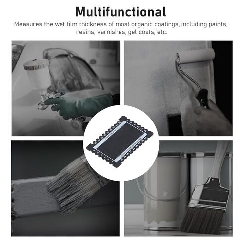 Wet Film Thickness Gauge Comb: Aluminium Alloy Double Sided Wet Film Thickness Gauge Card - Mil Scale Step and Notched Gauge Gauge for Paints Resins in Saudi Arabia