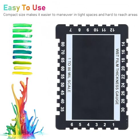 Wet Film Thickness Gauge Comb: Aluminium Alloy Double Sided Wet Film Thickness Gauge Card - Mil Scale Step and Notched Gauge Gauge for Paints Resins in Saudi Arabia